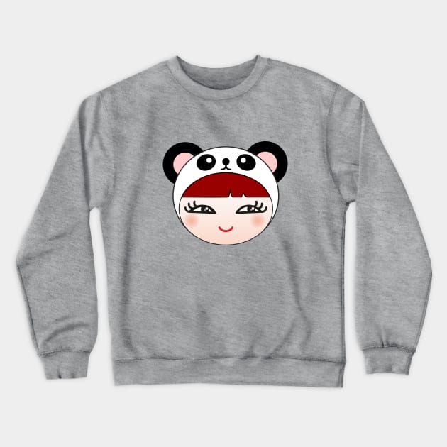 Panda girl Crewneck Sweatshirt by Pendientera